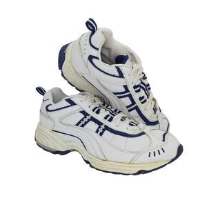 Crosstrekkers Womens Pre-owned White w/Blue Accents Running Sneakers - sz. 7 1/2